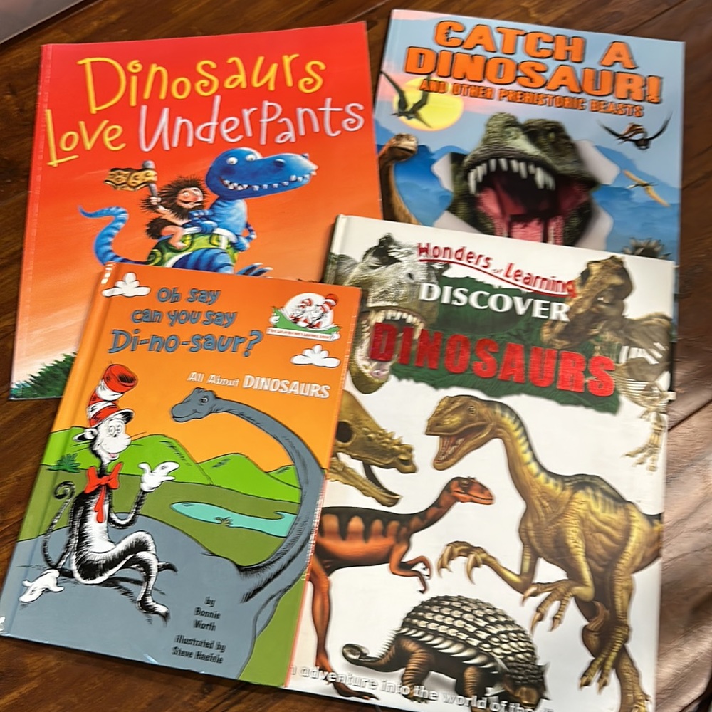 Dinosaur Book Lot 4 Dr Seuss Dinosaurs Love Underpants Catch A Dinosaur